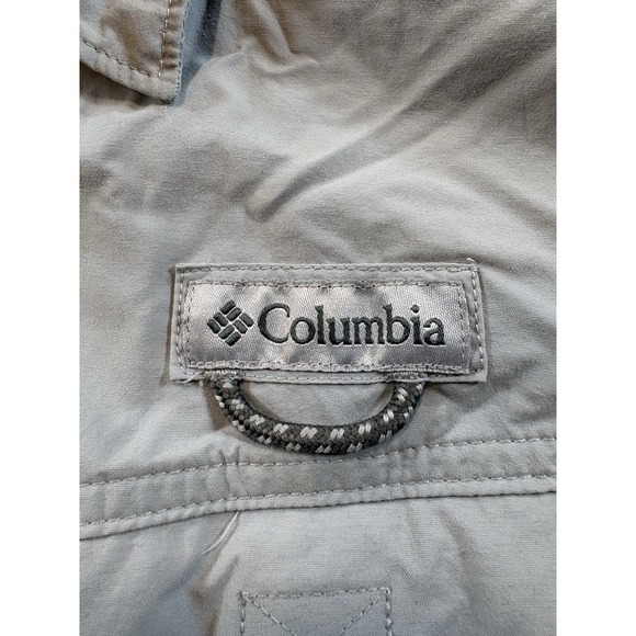 Columbia PFG Shirt Large Gray Utility Gorpcore Tactical Outdoor Minimalist Fish - Picture 5 of 8